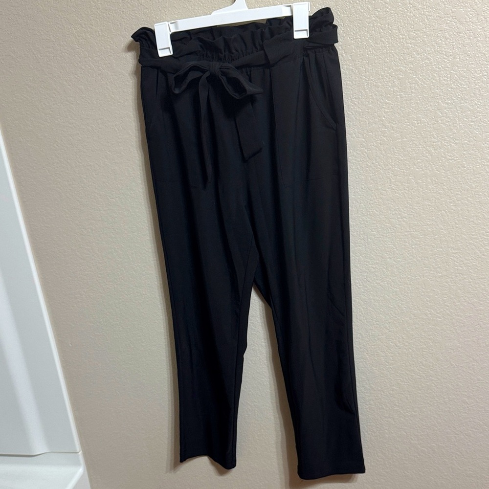 Grace Karin Black Paper Bag Pants